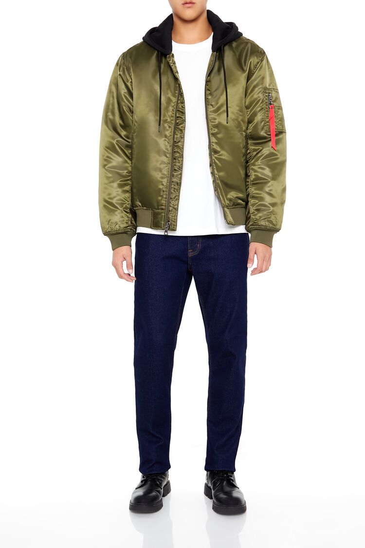Hooded Cargo Bomber Jacket