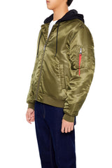 Hooded Cargo Bomber Jacket