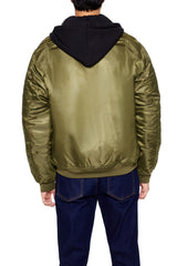 Hooded Cargo Bomber Jacket