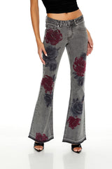 Rose Low-Rise Flare Jeans
