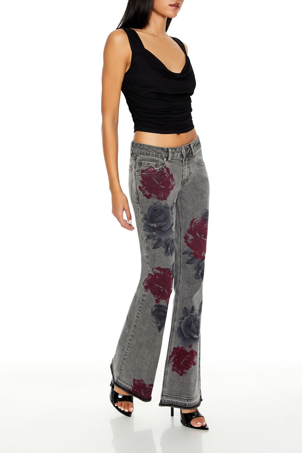 Rose Low-Rise Flare Jeans
