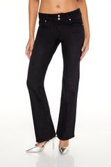 Sequin Low-Rise Bootcut Jeans