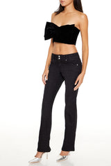 Sequin Low-Rise Bootcut Jeans