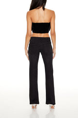 Sequin Low-Rise Bootcut Jeans