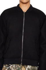Faux Shearling-Lined Bomber Jacket