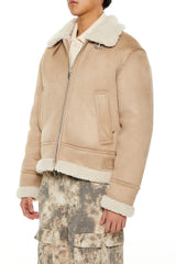 Faux Suede & Shearling Jacket