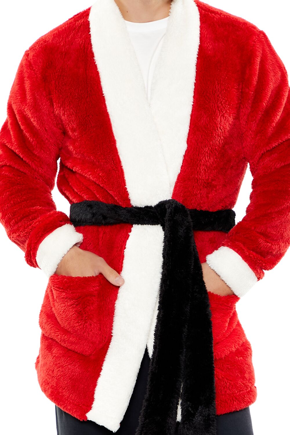 Plush Santa Tie-Waist Robe