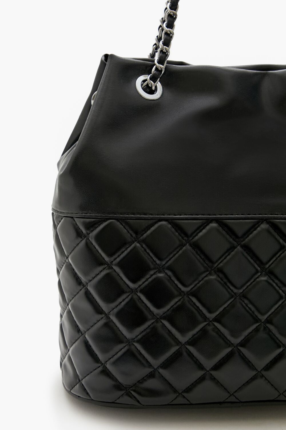 Quilted Faux Leather Tote Bag