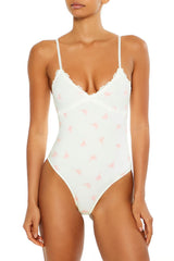 Ice Skate Print Lingerie Bodysuit