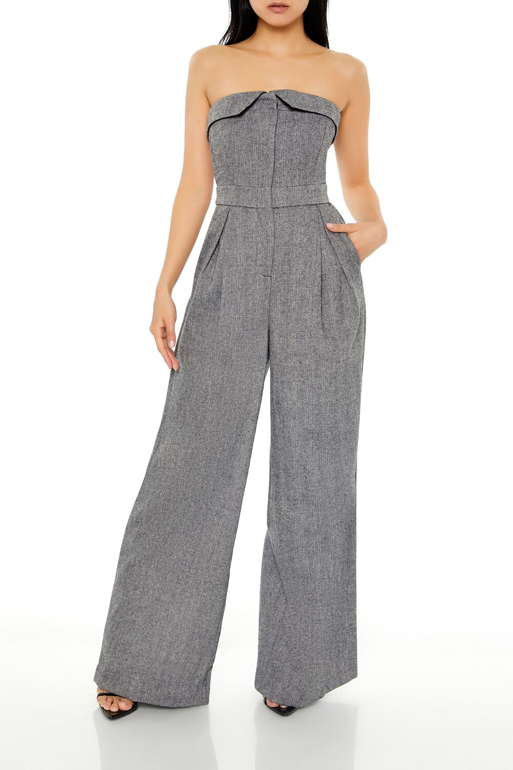 Strapless Wide-Leg Jumpsuit