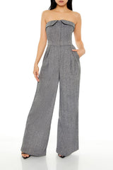 Strapless Wide-Leg Jumpsuit