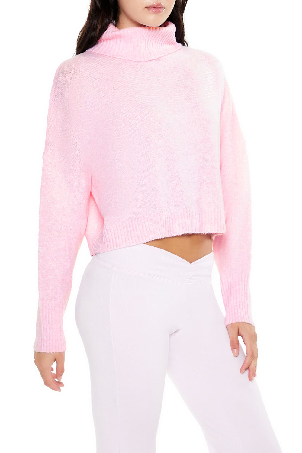 Turtleneck Drop-Sleeve Sweater