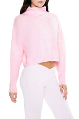 Turtleneck Drop-Sleeve Sweater