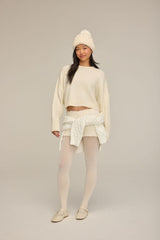 Cropped Drop-Sleeve Sweater