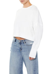 Cropped Drop-Sleeve Sweater