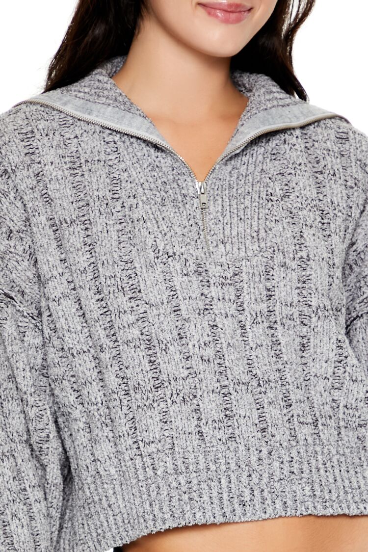 Ribbed Half-Zip Sweater