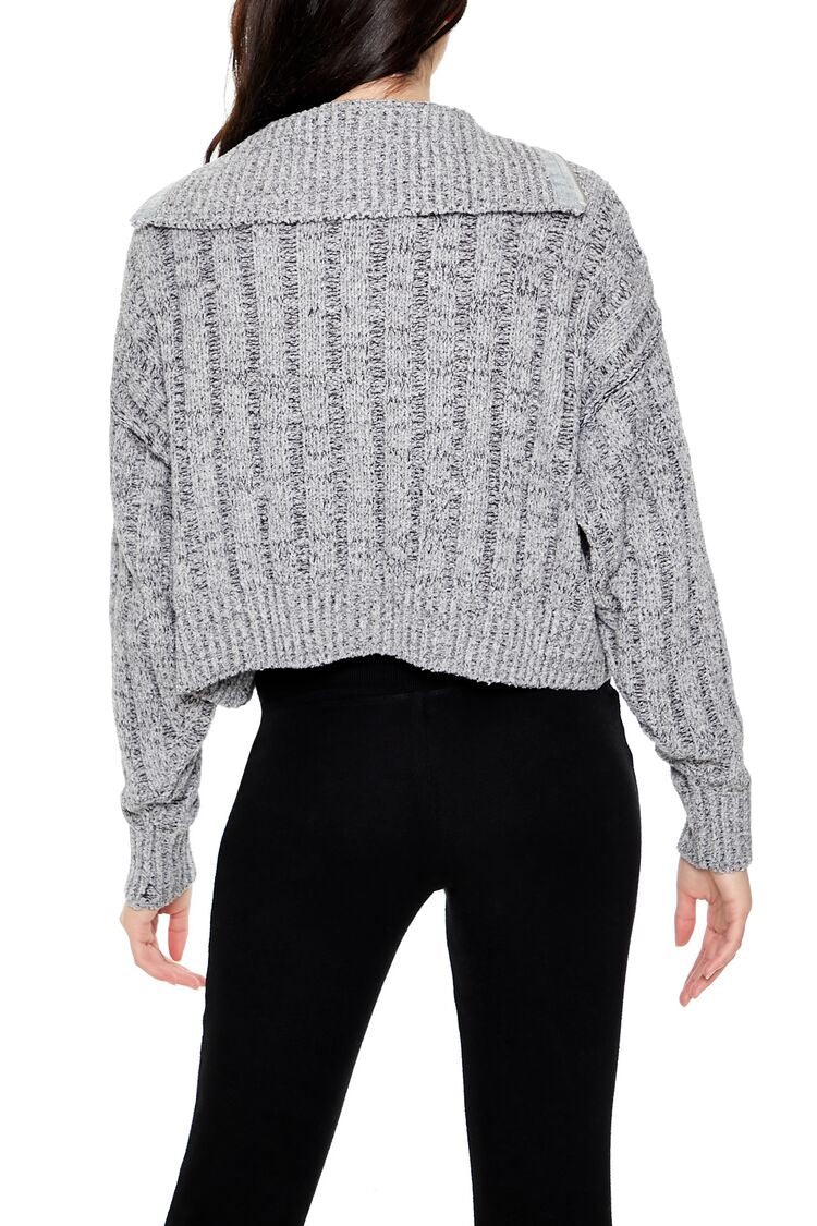 Ribbed Half-Zip Sweater