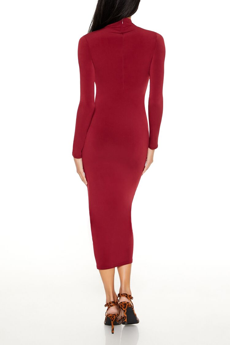 Ruched Bodycon Midi Dress