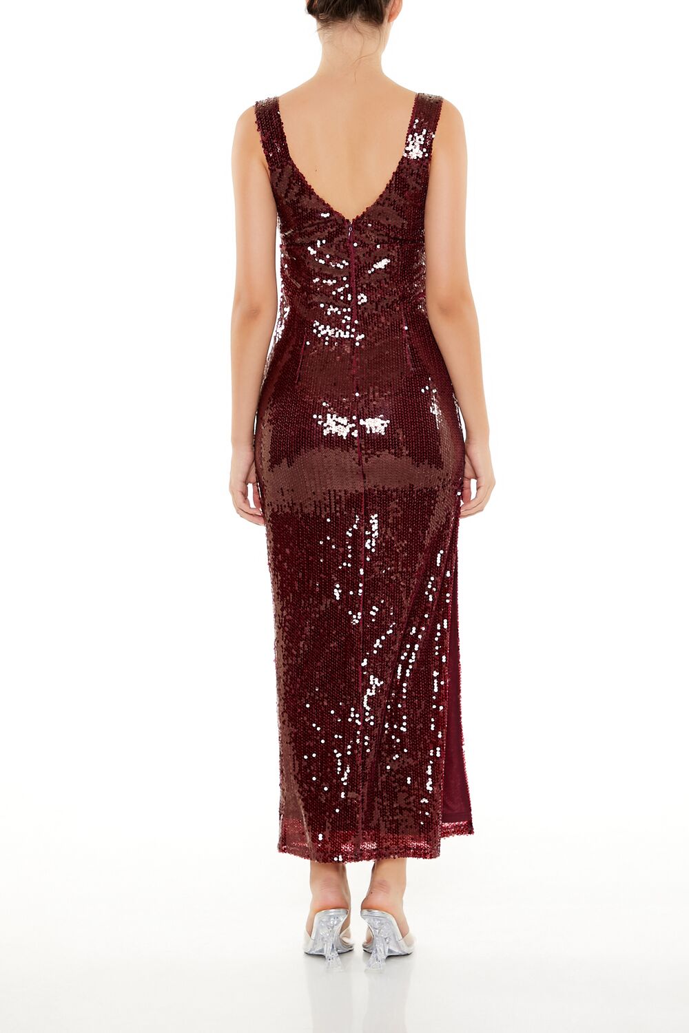 Sequin Cutout Maxi Dress