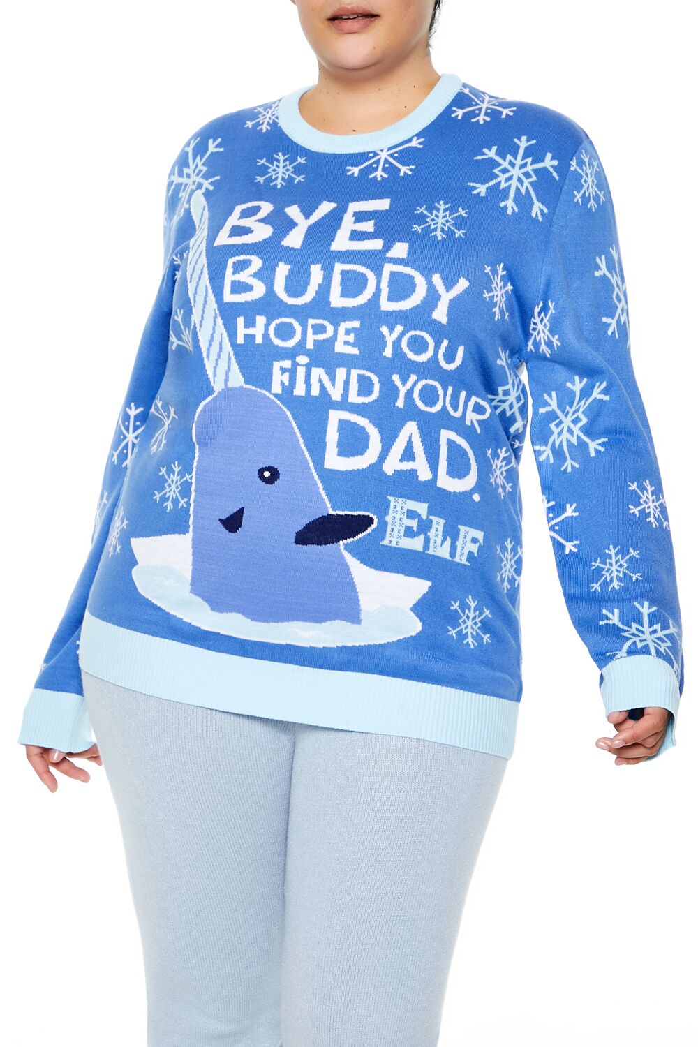 Plus Size Elf Mr Narwhal Sweater