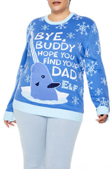 Plus Size Elf Mr Narwhal Sweater