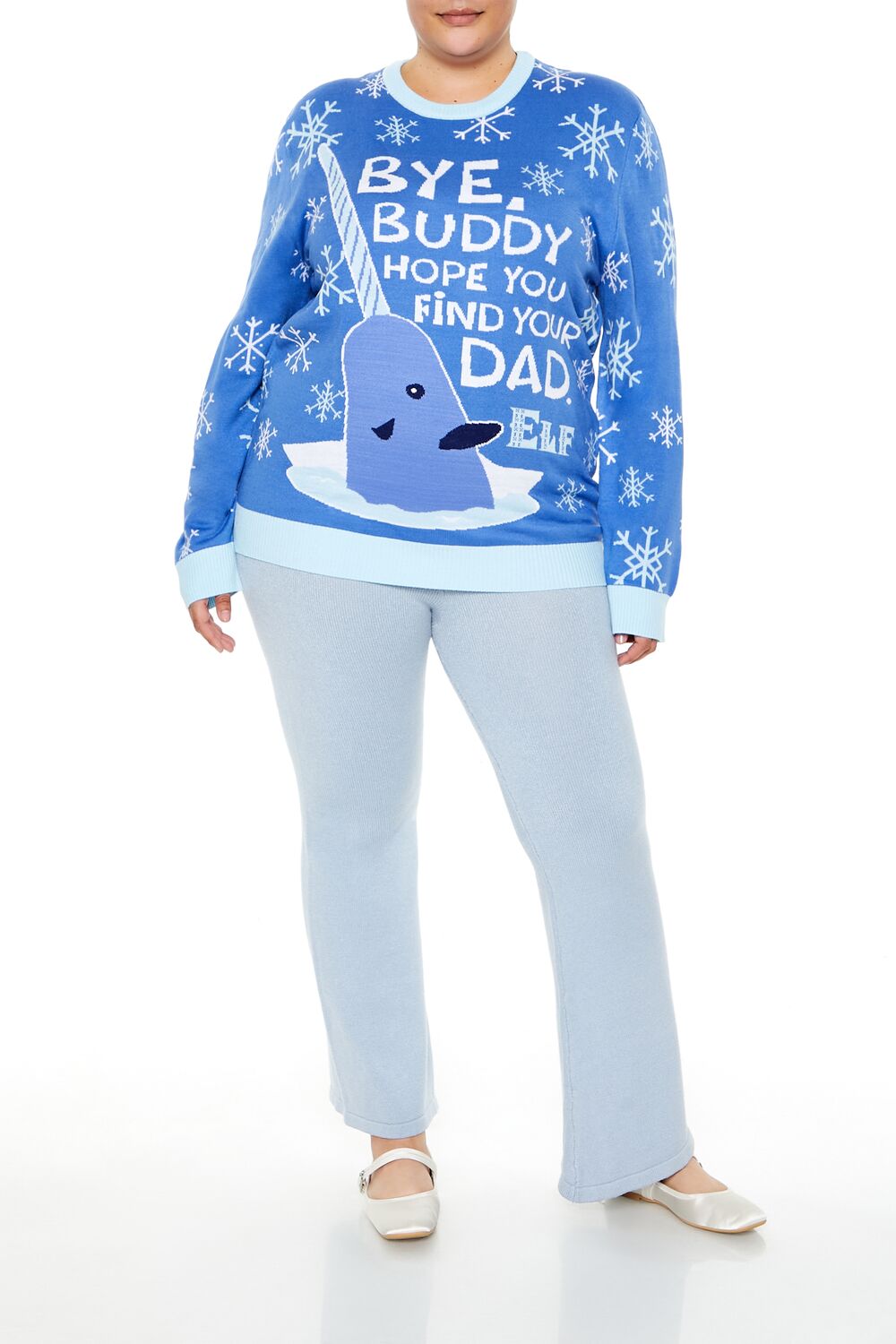 Plus Size Elf Mr Narwhal Sweater