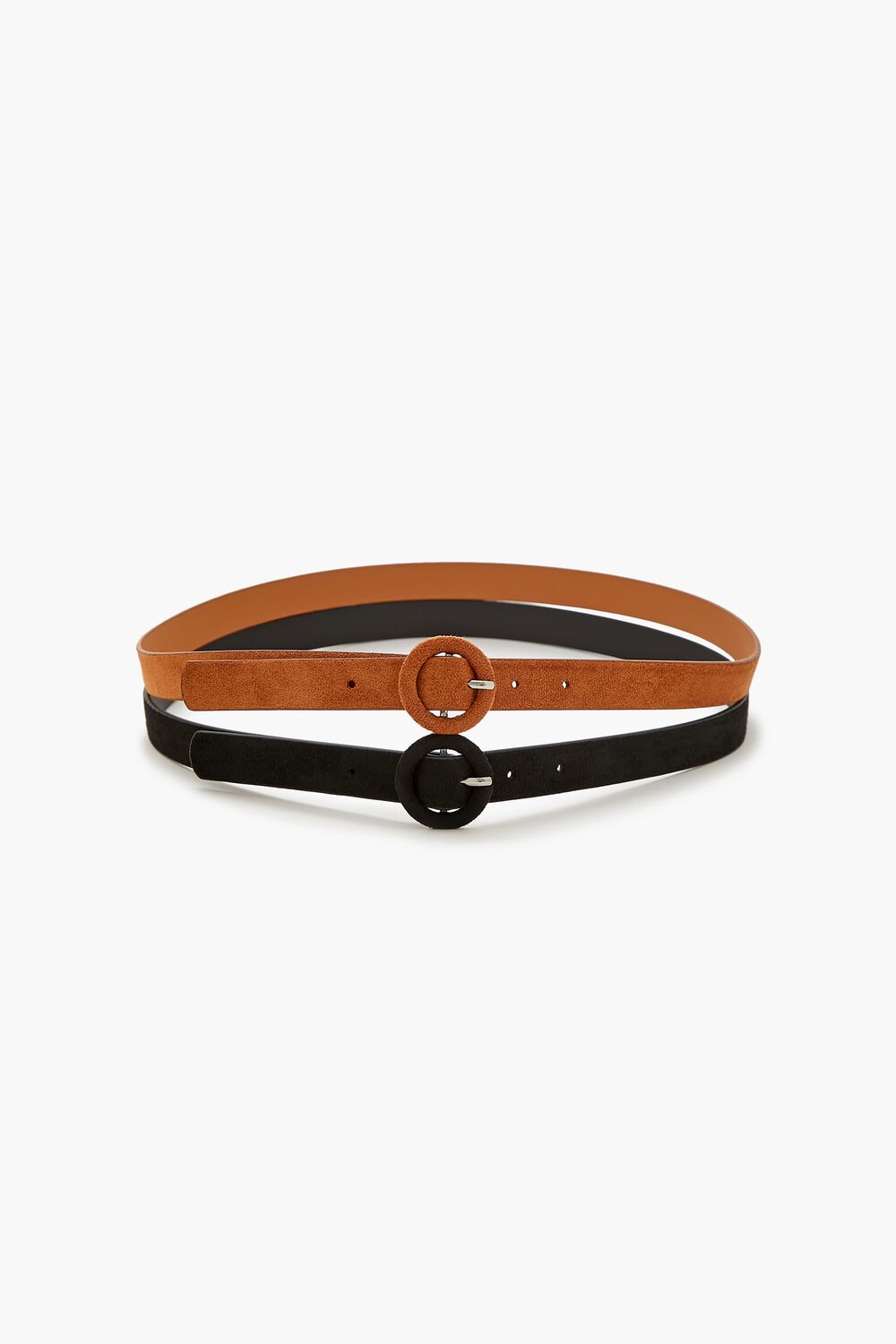 Thin Faux Suede Belt Set
