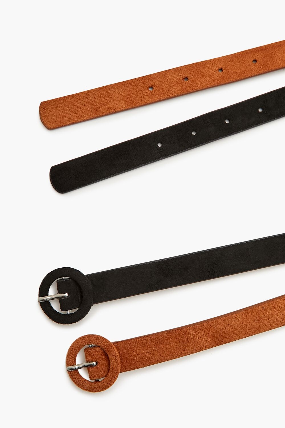 Thin Faux Suede Belt Set