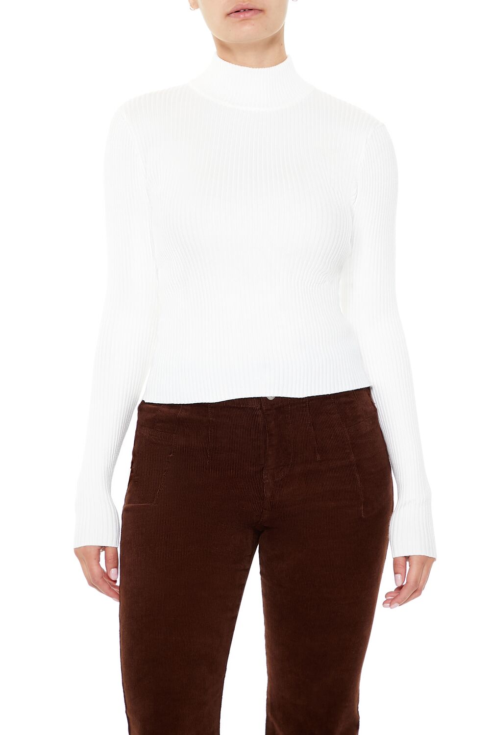 Ribbed Mock Neck Sweater