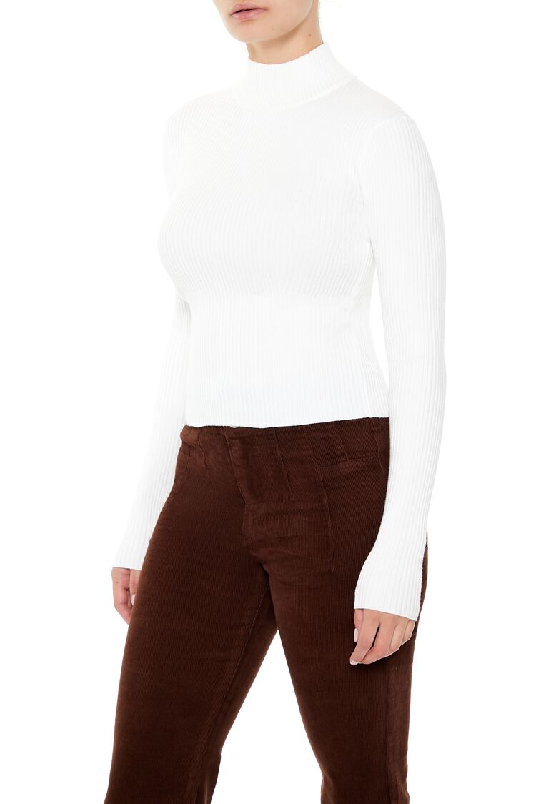 Ribbed Mock Neck Sweater