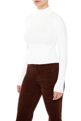 Ribbed Mock Neck Sweater