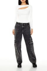 Cutout Ribbed Sweater