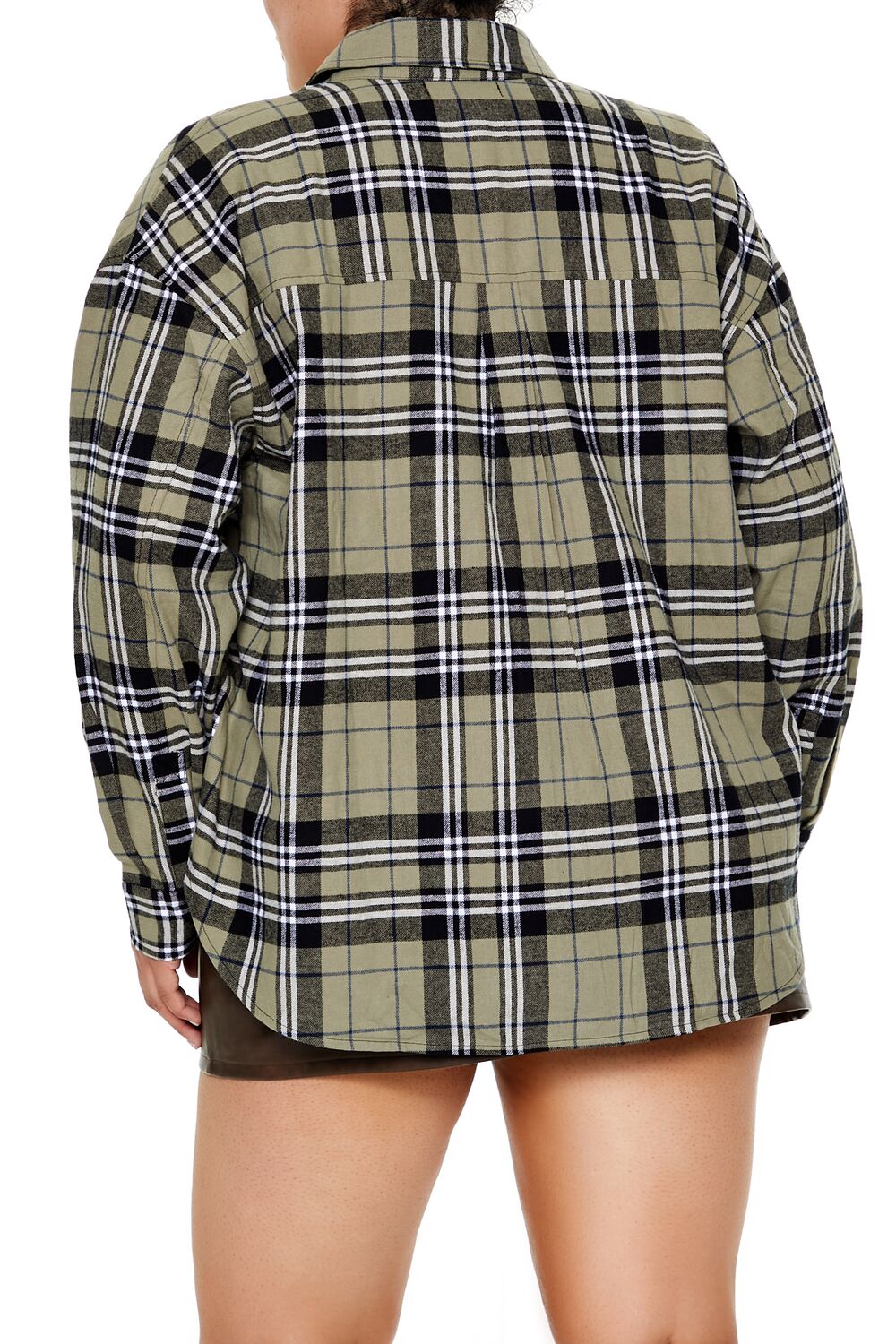 Plus Size Plaid Flannel Shirt