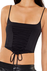Lace-Up Bustier Cami