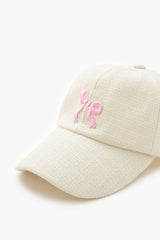 Embroidered Bow Baseball Cap
