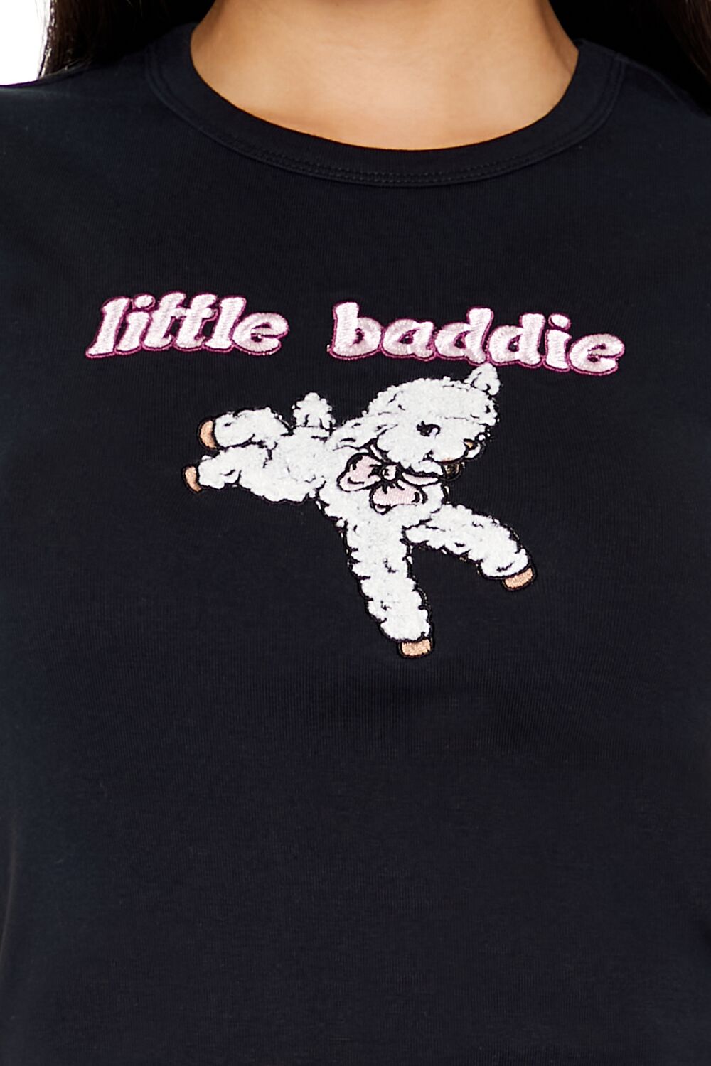 Embroidered Little Baddie Baby Tee