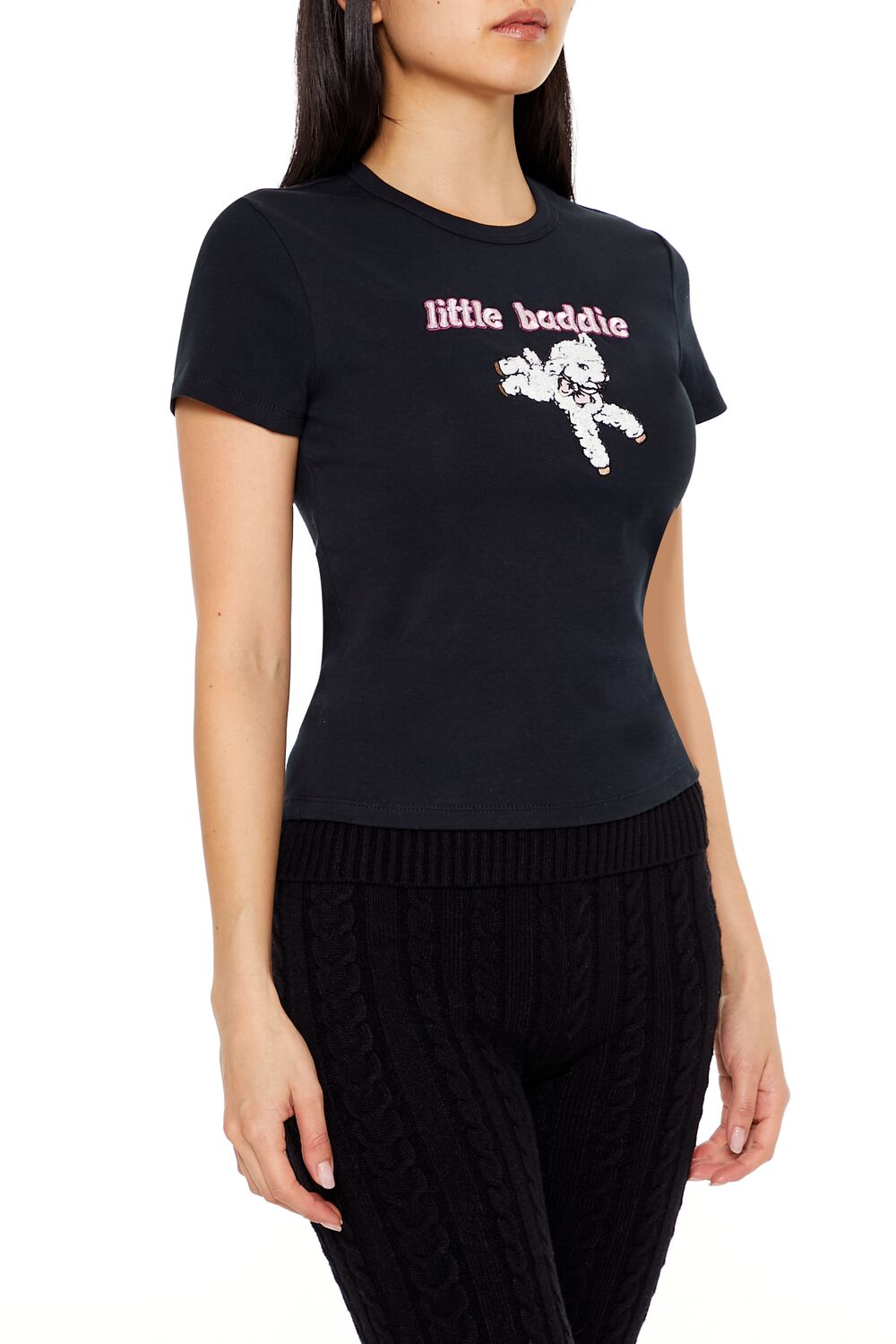 Embroidered Little Baddie Baby Tee