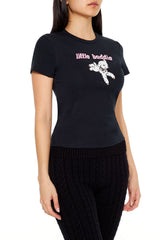Embroidered Little Baddie Baby Tee