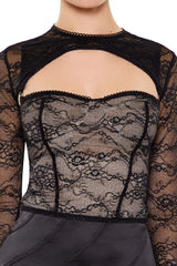 Lace Cutout Bustier Combo Top