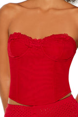 Corset Lace-Up Tube Top