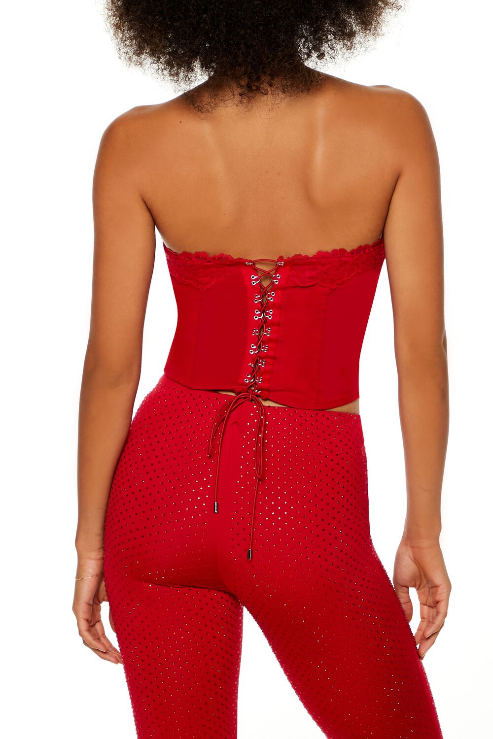 Corset Lace-Up Tube Top