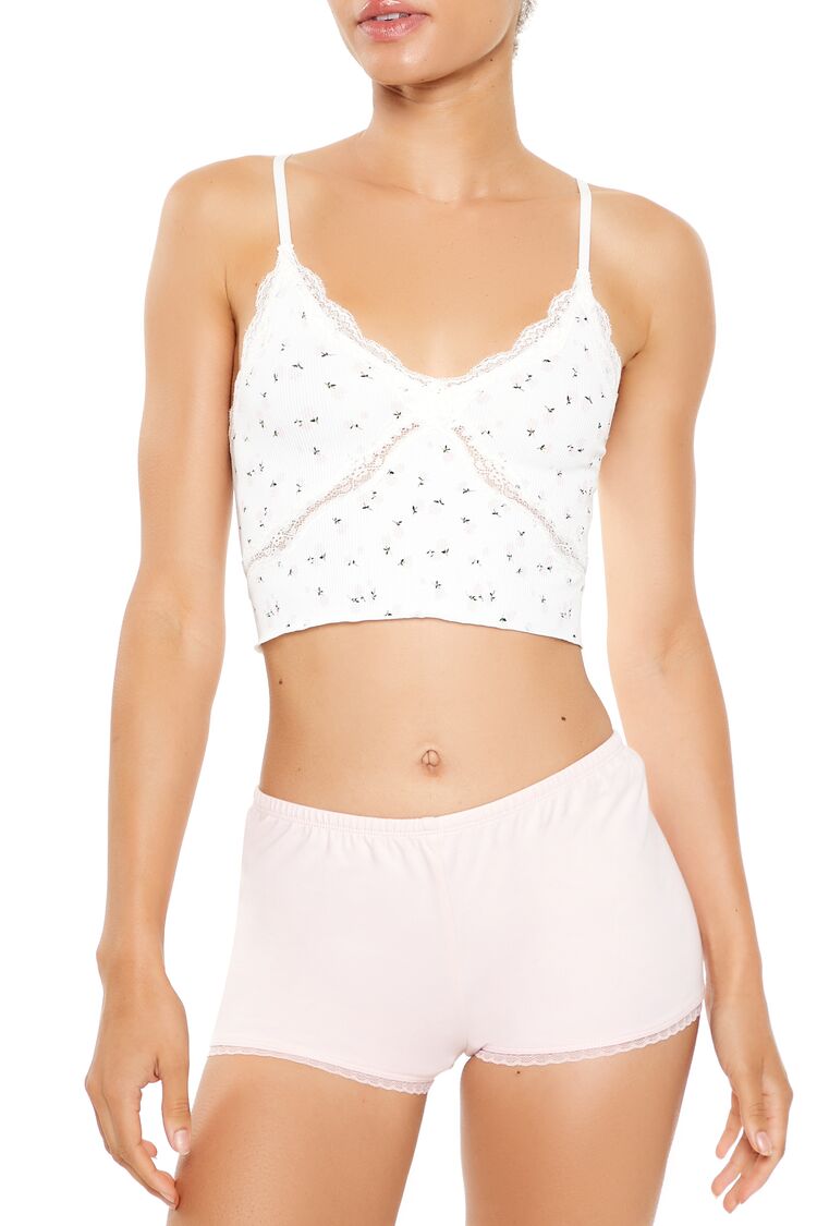 Seamless Floral Longline Bralette