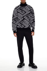 Geo Turtleneck Sweater
