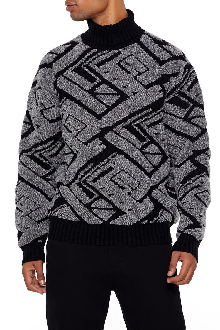 Geo Turtleneck Sweater