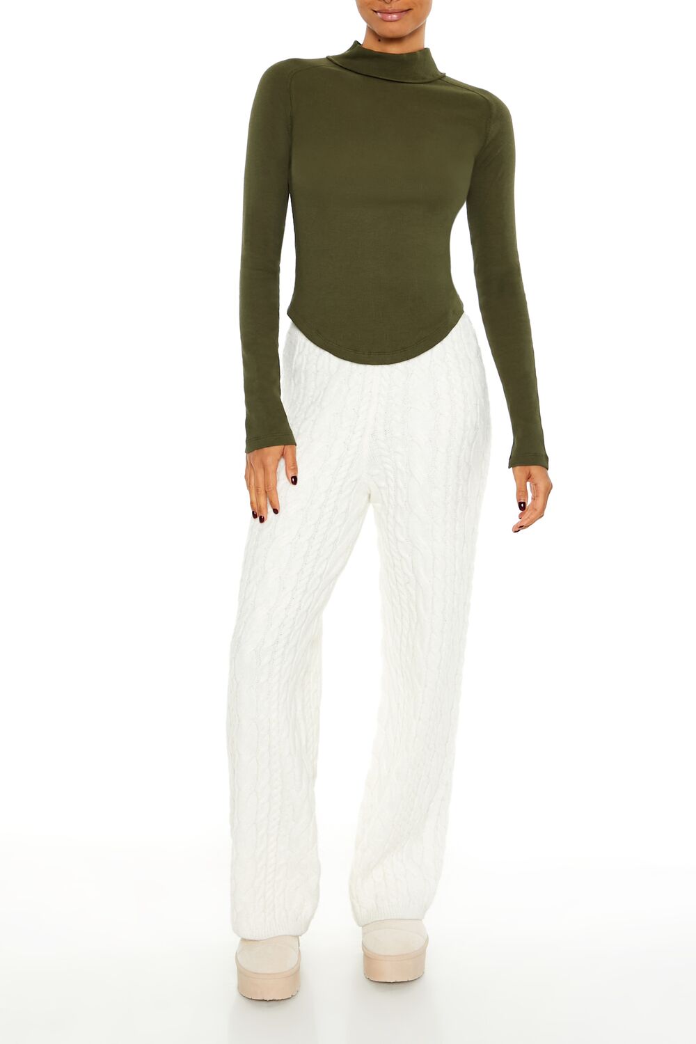 Ribbed Mock Neck Top