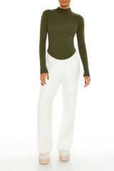 Ribbed Mock Neck Top