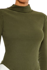 Ribbed Mock Neck Top