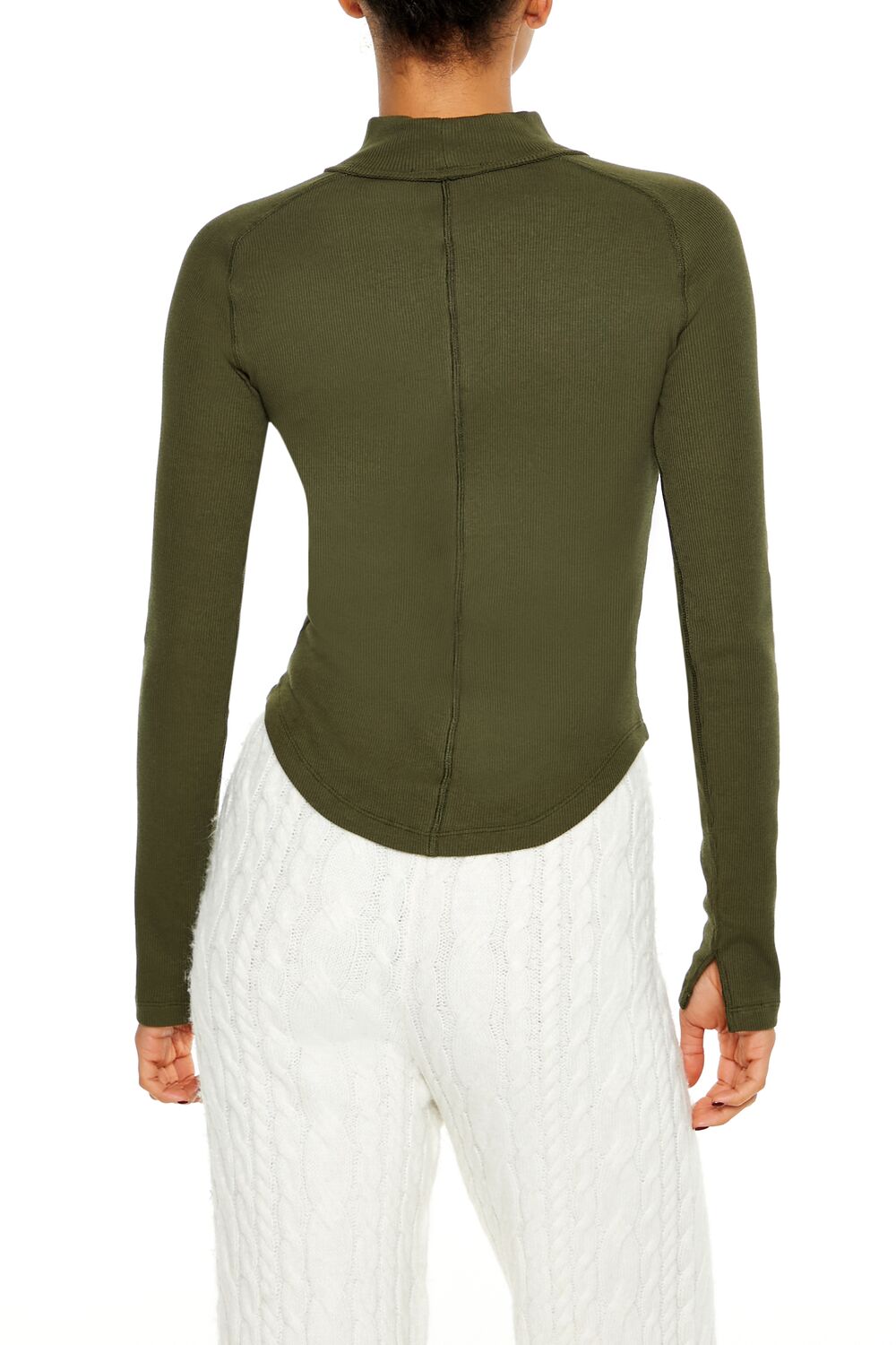 Ribbed Mock Neck Top