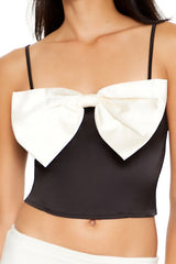 Contrast Bow Cropped Cami