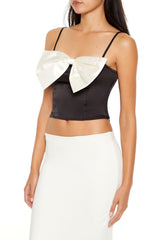 Contrast Bow Cropped Cami